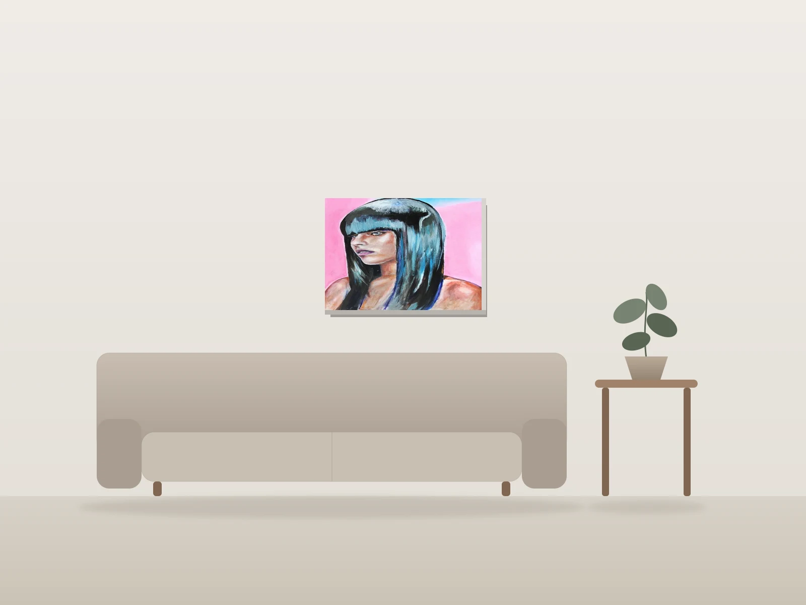Cleopatra by Artofmiles shown to scale in a room