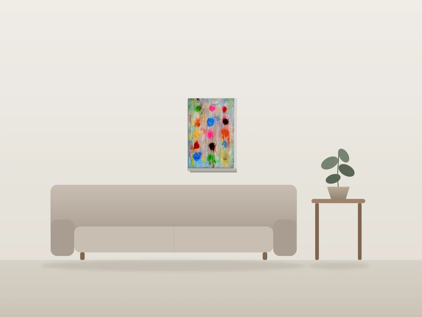 Gumball Machine by Miles Phillips shown to scale in a room