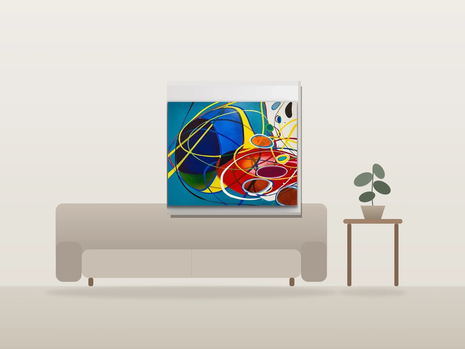 Attraction Magnetique by Jason Misurka shown to scale in a room