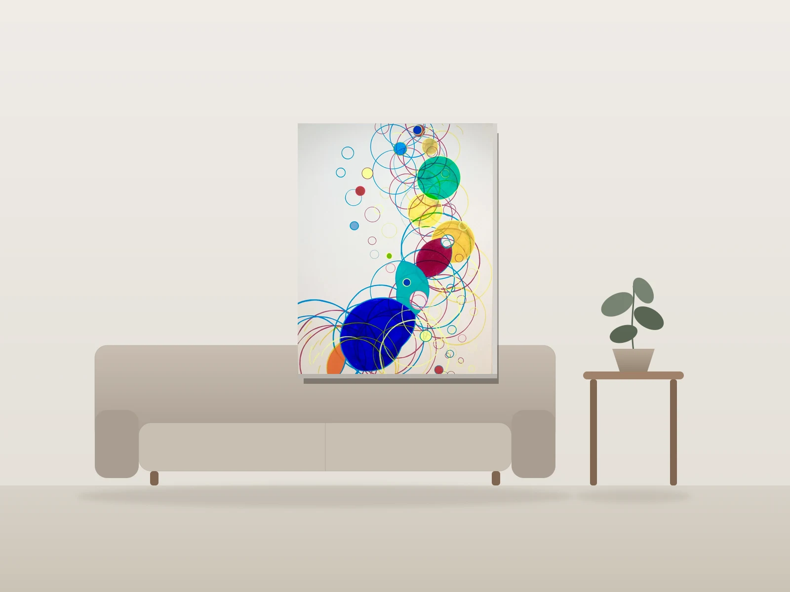Moment Cinetique by Jason Misurka shown to scale in a room