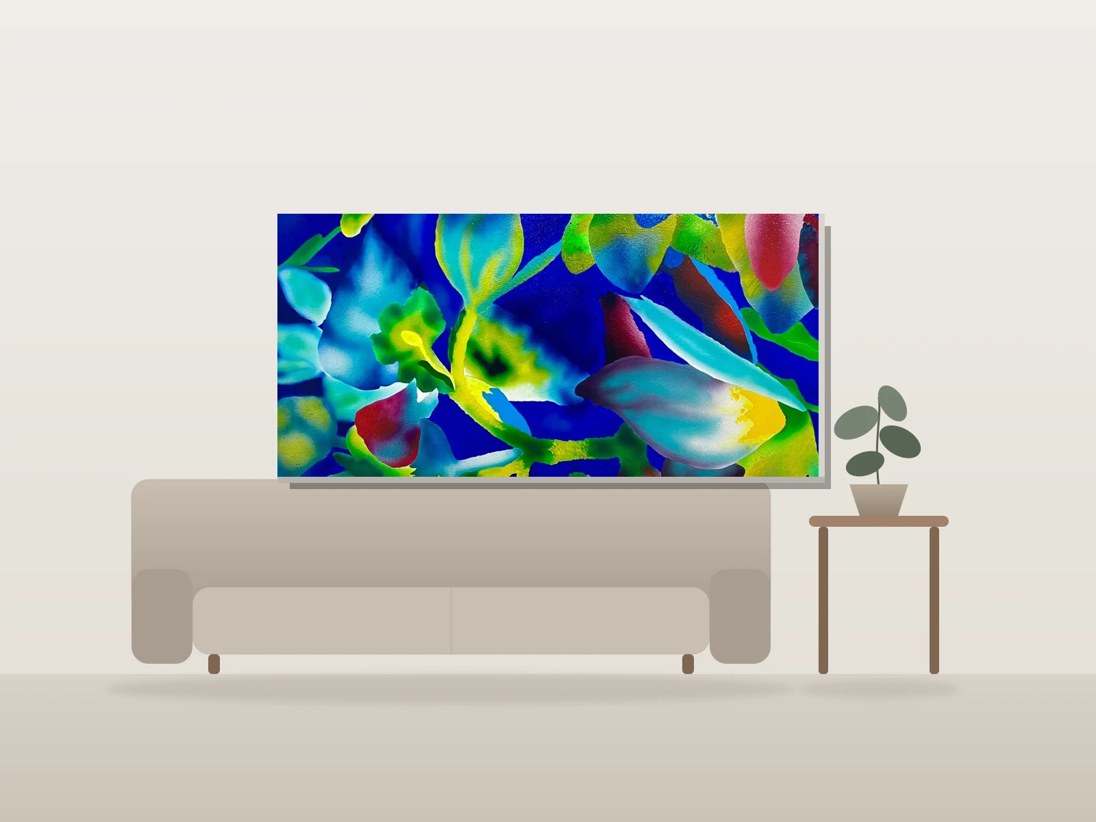 L’Éternelle Félicité du Printemps by Jason Misurka shown to scale in a room