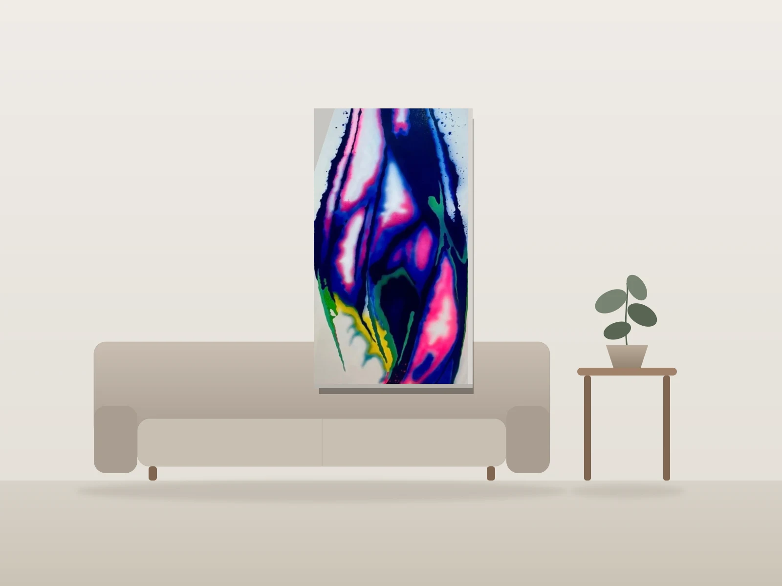 Flore Sauvage by Jason Misurka shown to scale in a room