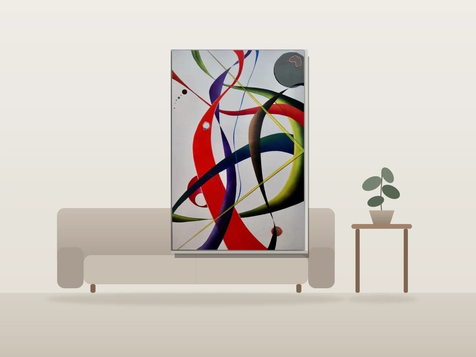 Cosmique by Jason Misurka shown to scale in a room