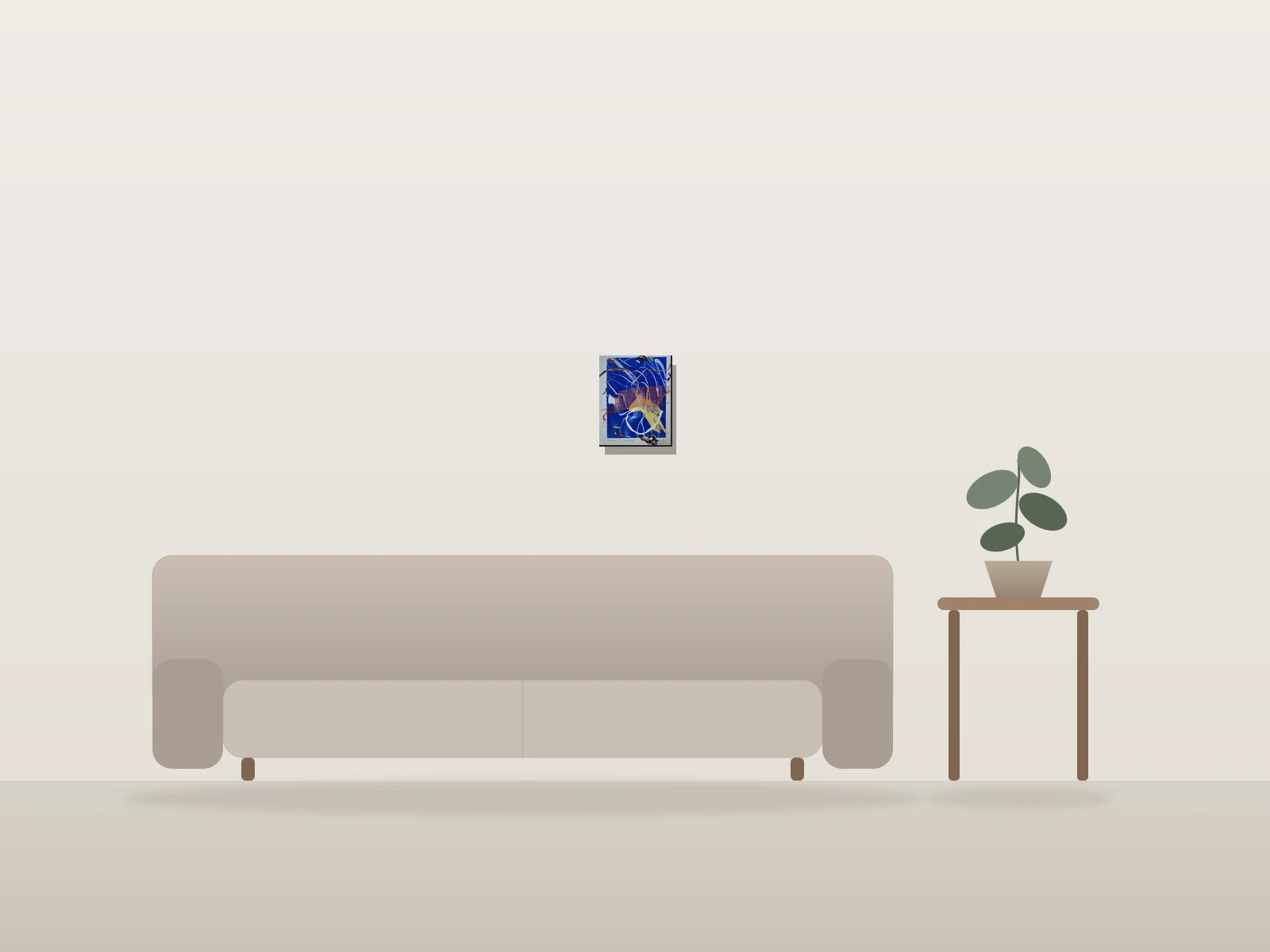 Freedom by Gloria Martínez shown to scale in a room