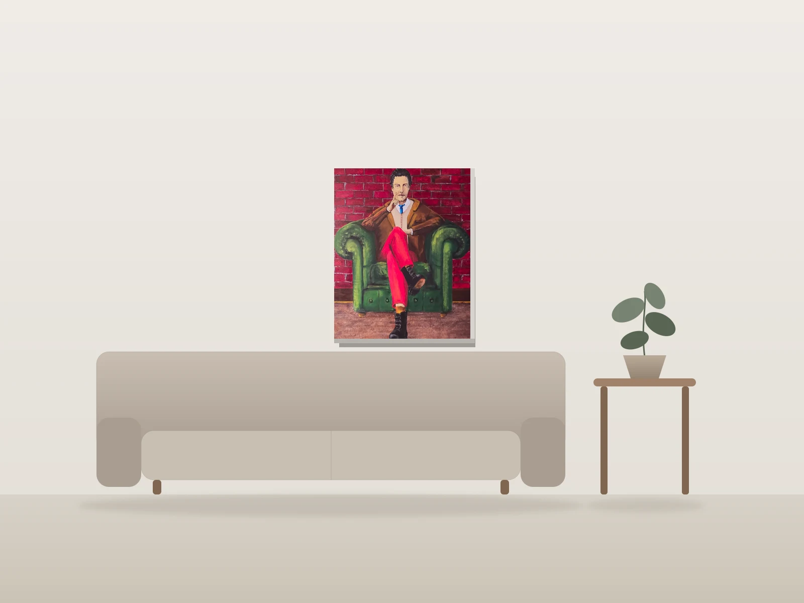 Le Président by :Nold shown to scale in a room