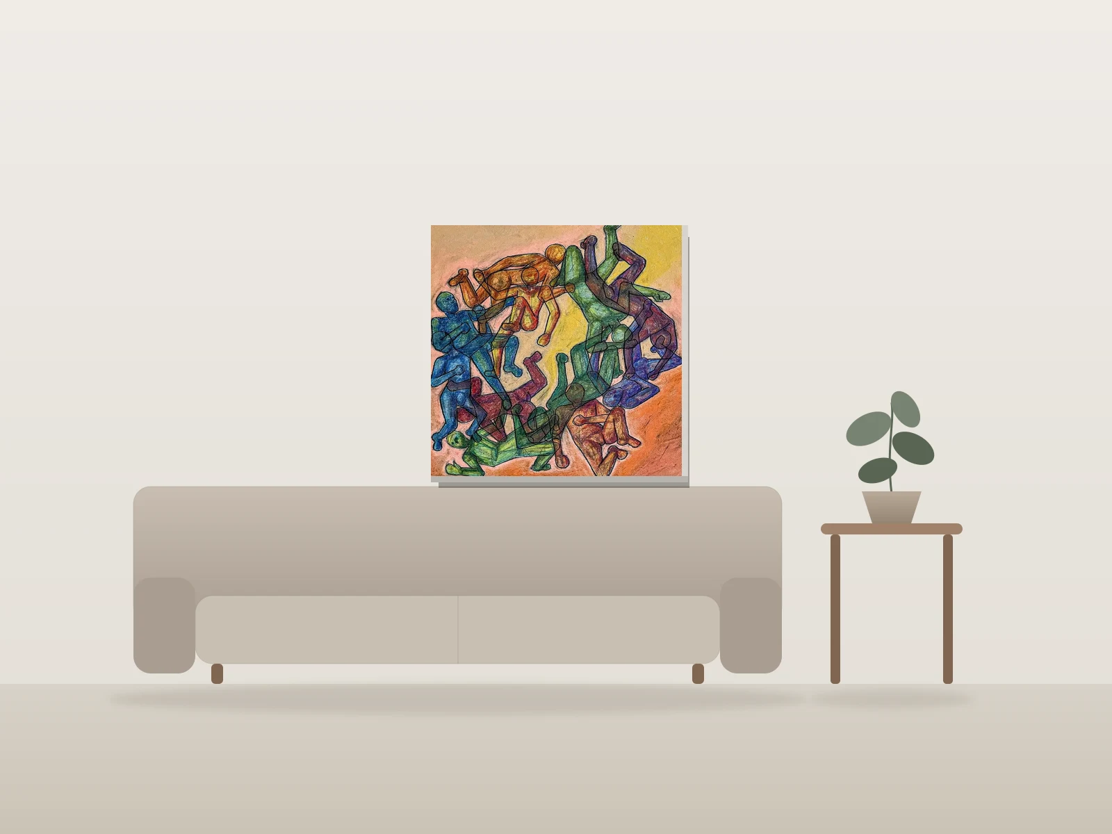 11 Corps by Scarlett Weissman shown to scale in a room