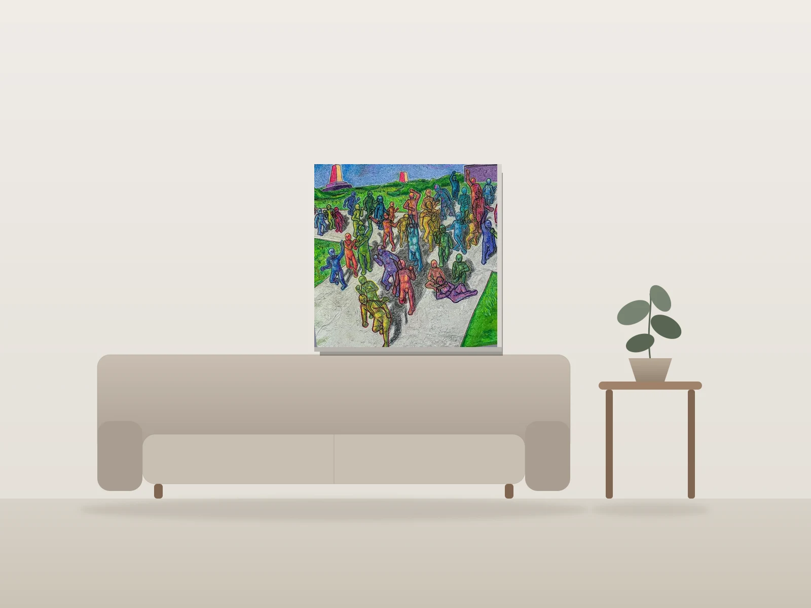 Énergie Collective by Scarlett Weissman shown to scale in a room