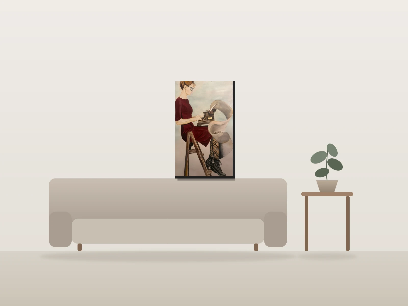 Elevated Pros by Lily shown to scale in a room