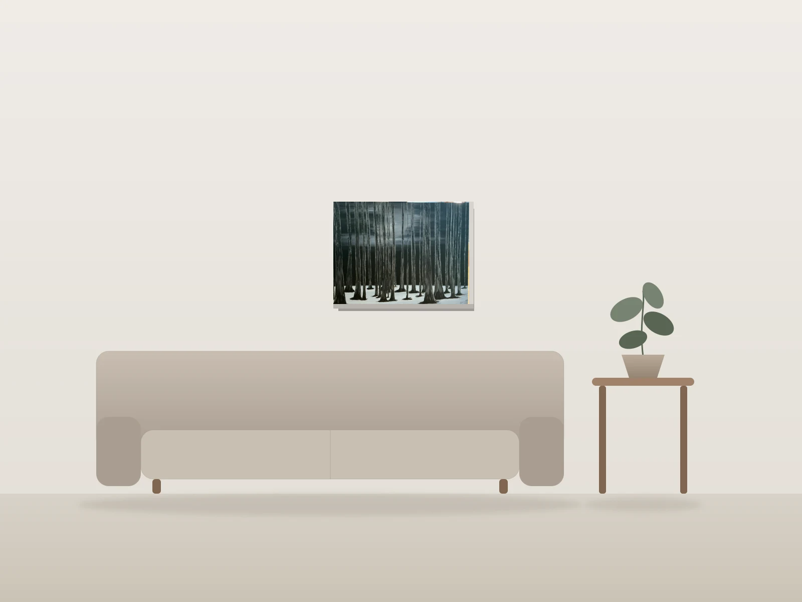 Vol à travers la forêt d'argent by JoKer shown to scale in a room