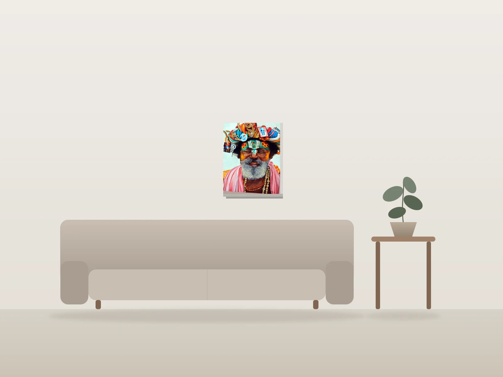 Sanyasin par Frank Mayes Acme Aesthetics présentée à l'échelle dans une pièce