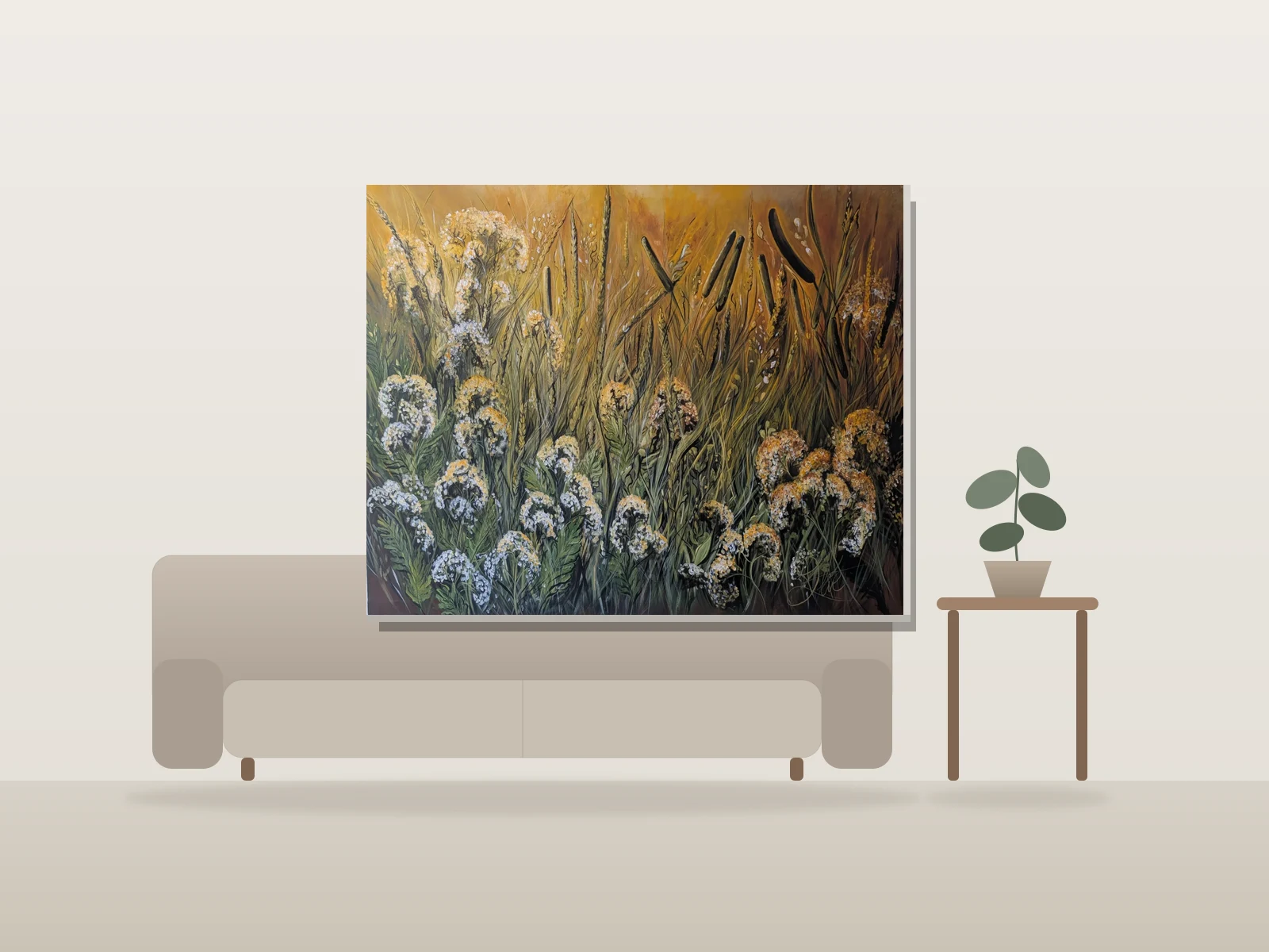 Juillet by Elie shown to scale in a room