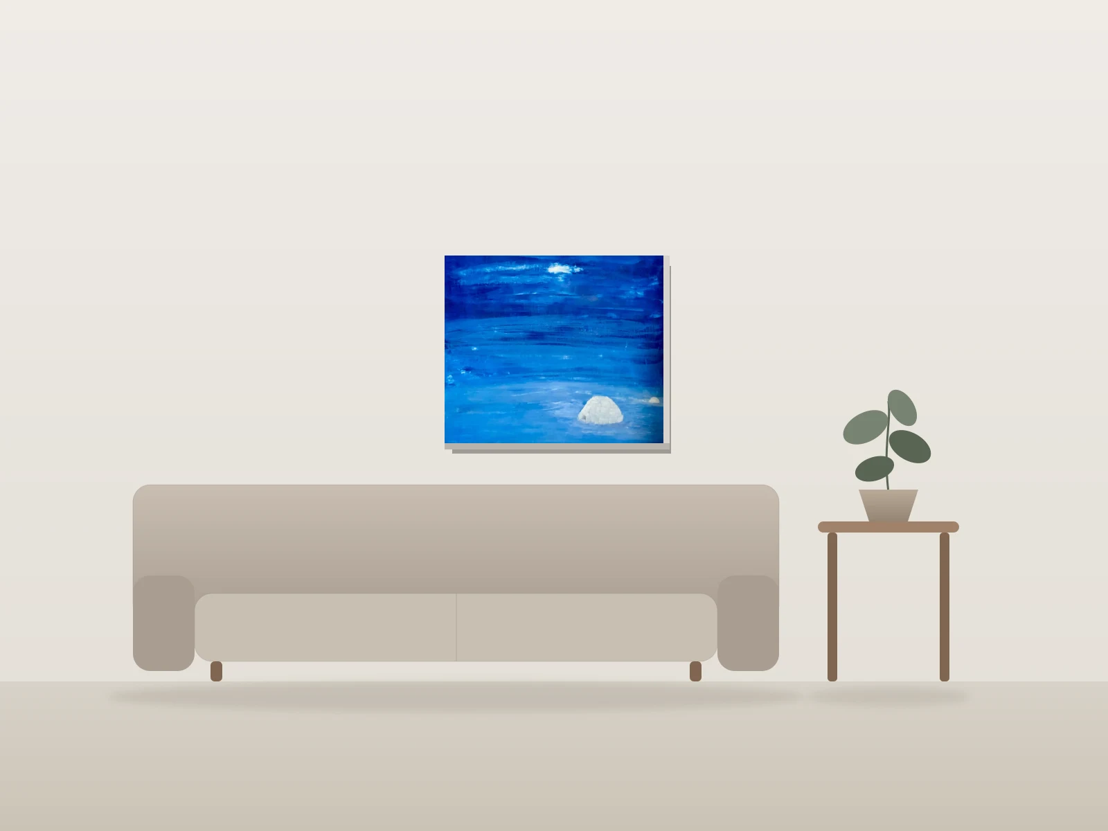 Banquise by Benchaya shown to scale in a room