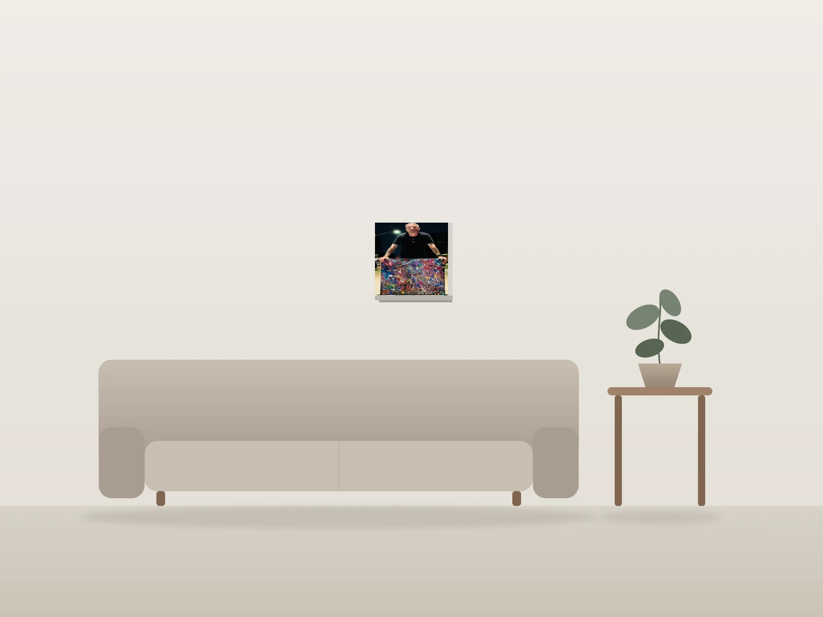 Ditmoi by Kru-Art shown to scale in a room