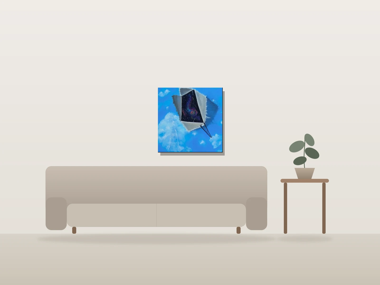L'Échelle vers Toujours by RoberJe shown to scale in a room