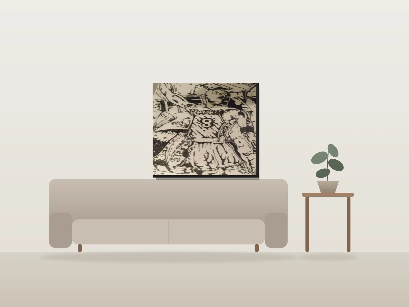 Mamba by Reek shown to scale in a room