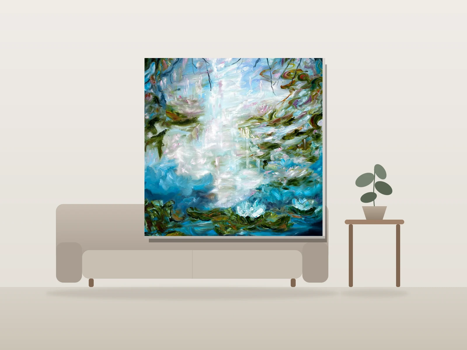 La luciole by Winfield shown to scale in a room