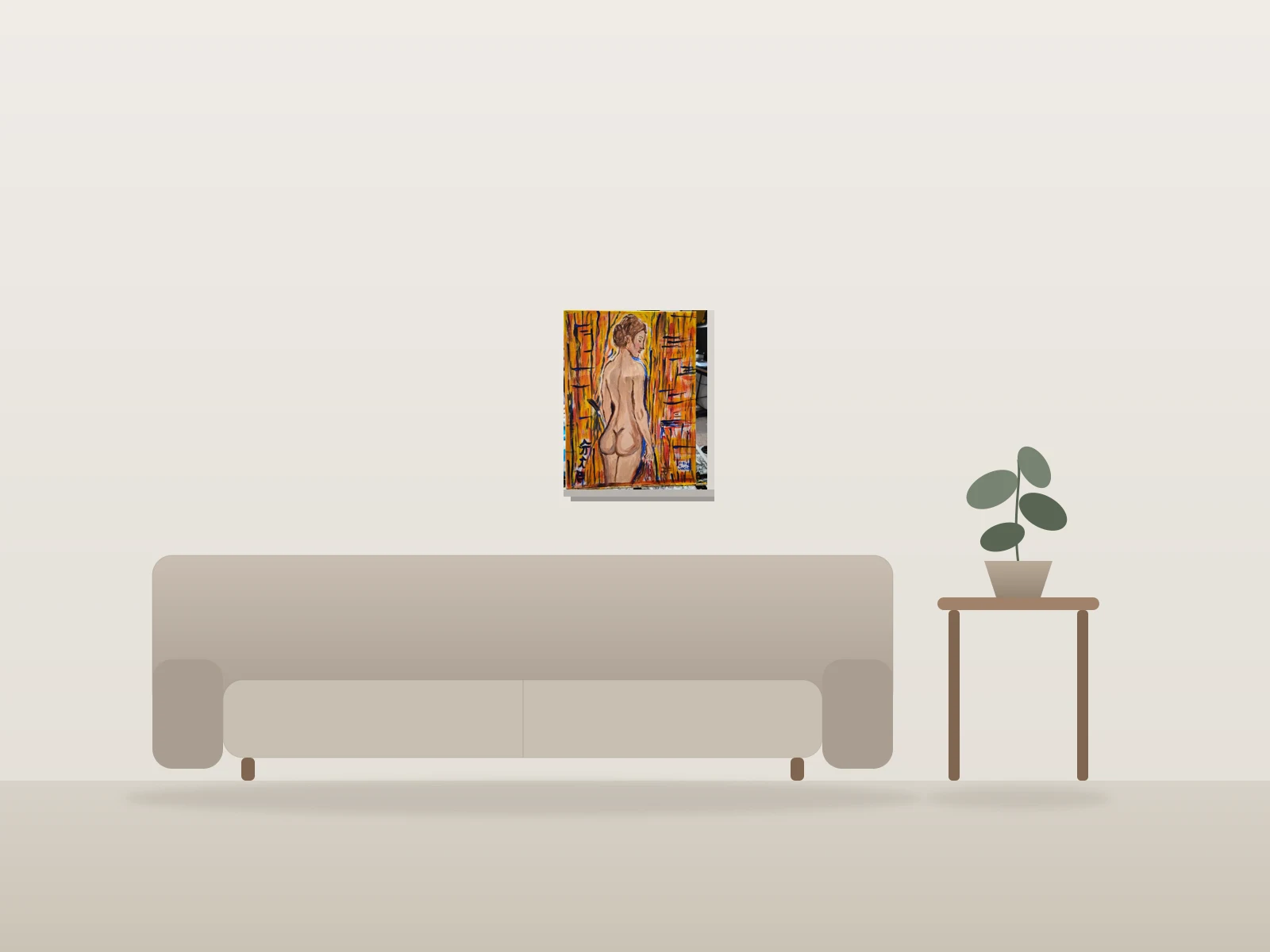 Neralis by Joelo shown to scale in a room