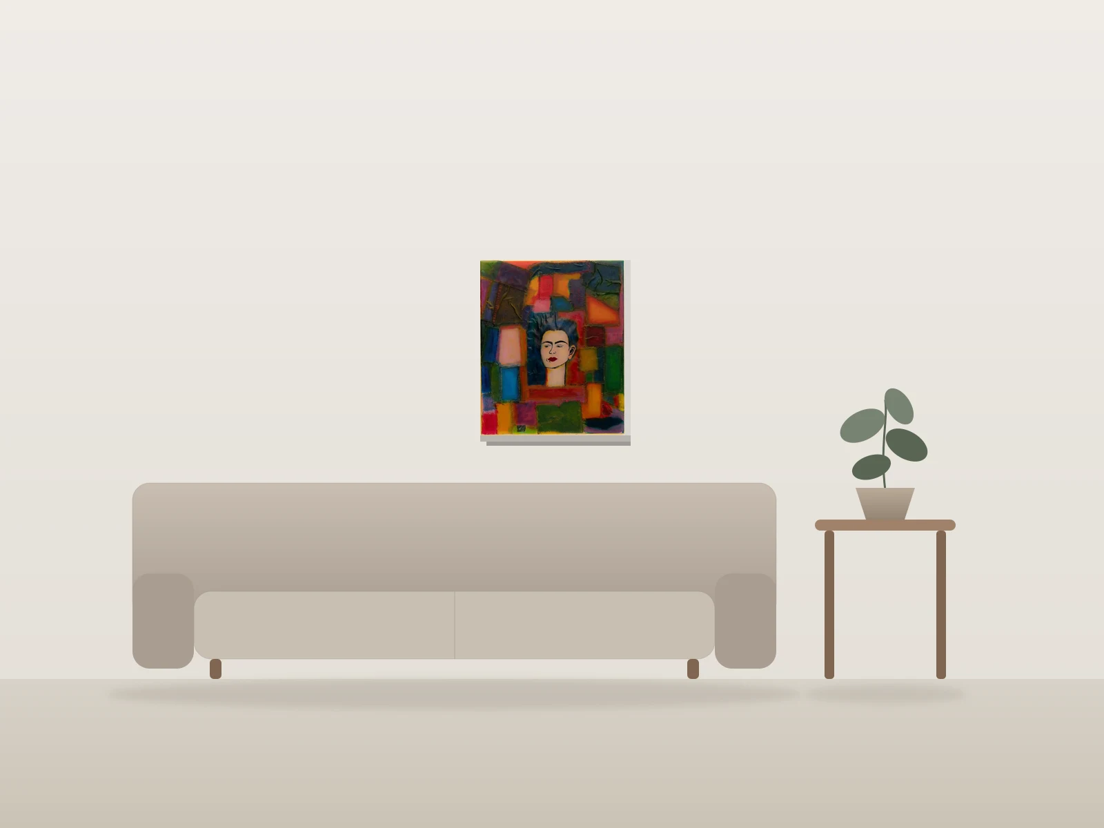 Frida by Ariane shown to scale in a room