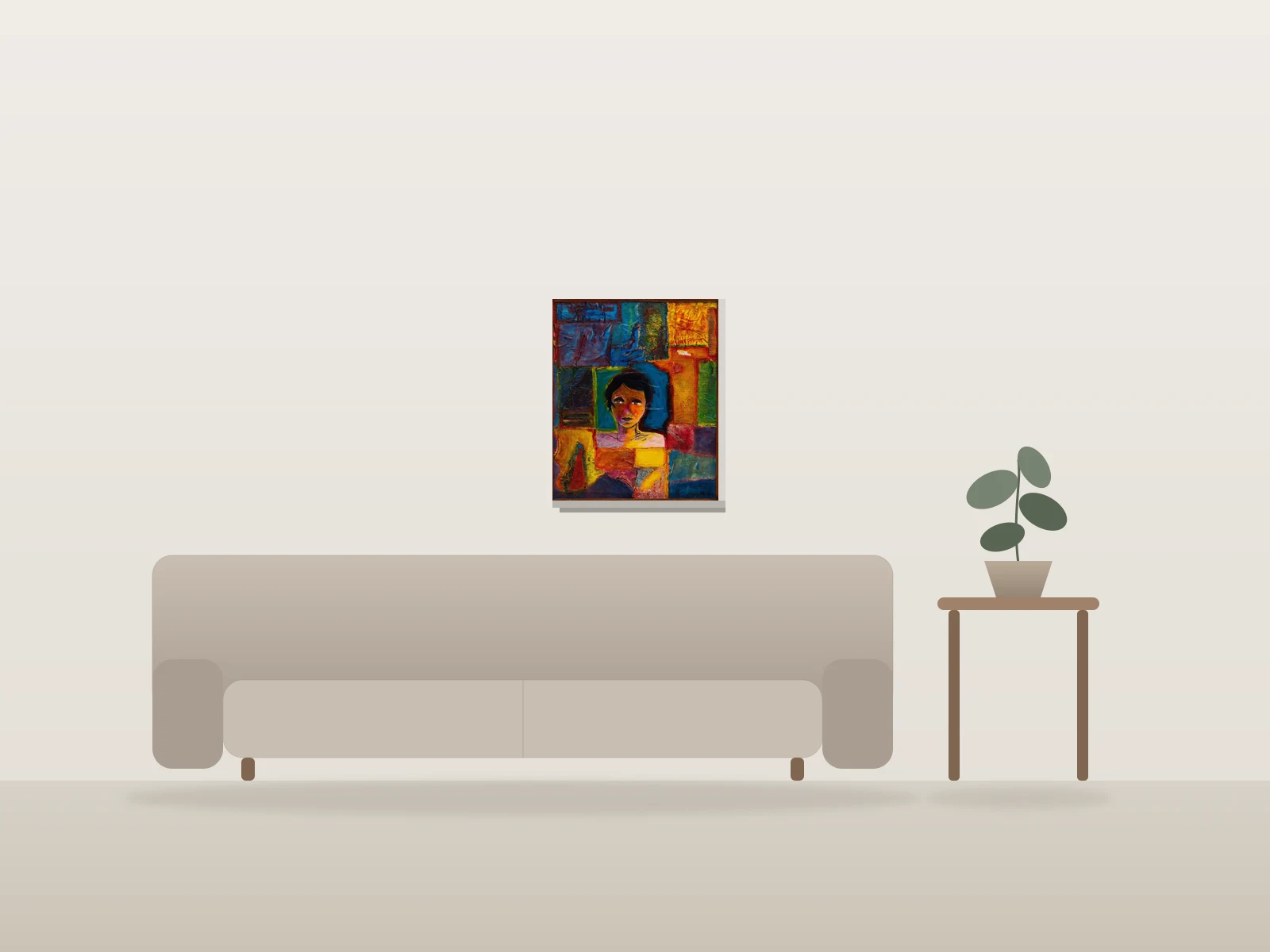 Linda by Ariane shown to scale in a room