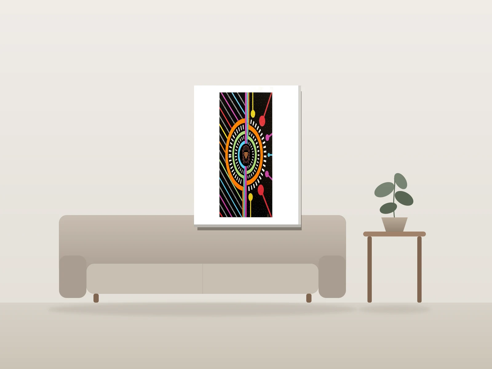 Filaments de L’univers by JANAC shown to scale in a room