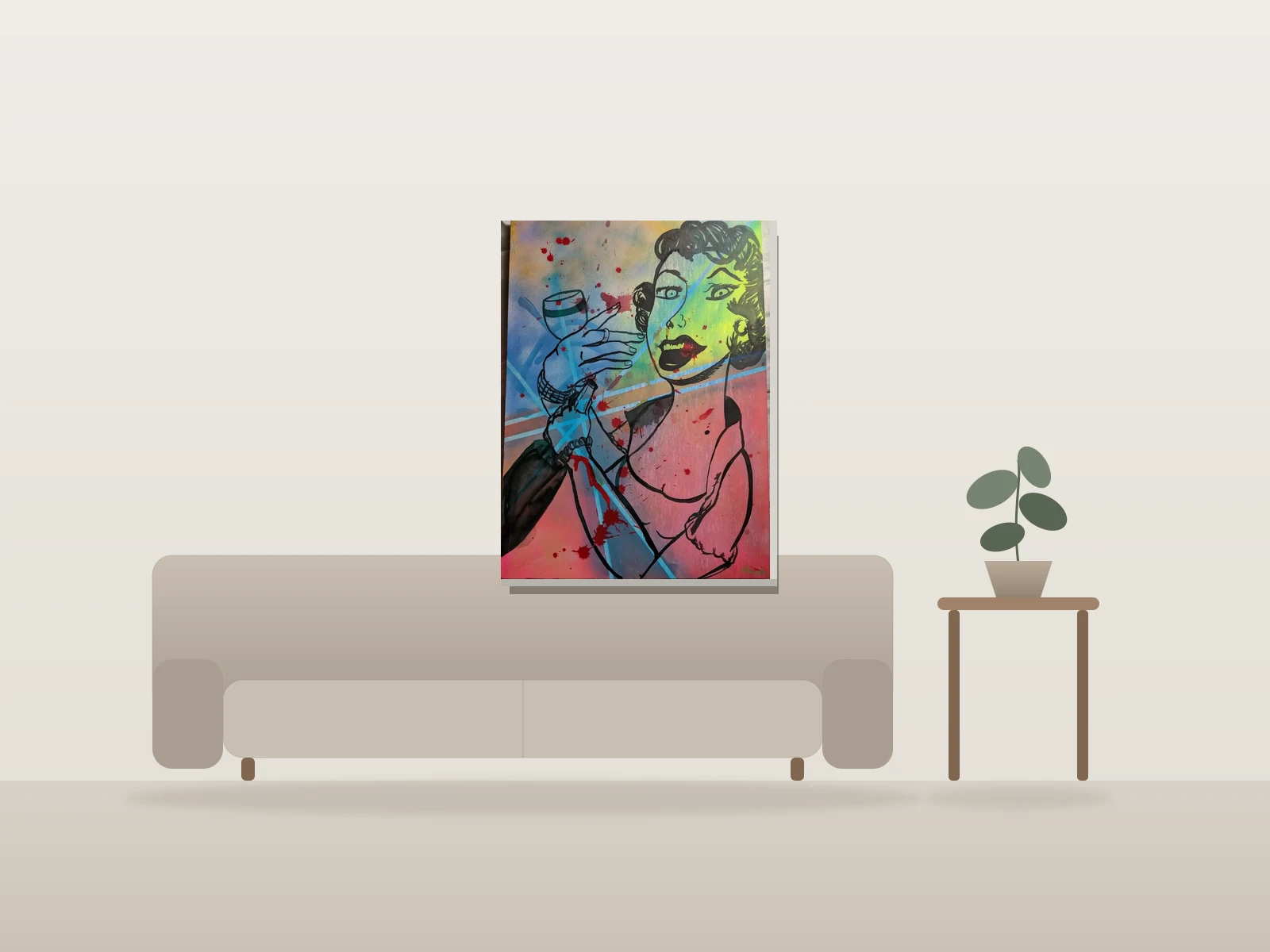 épouse vivant dans la région viticole by Shane OK OR SmirkingKills shown to scale in a room