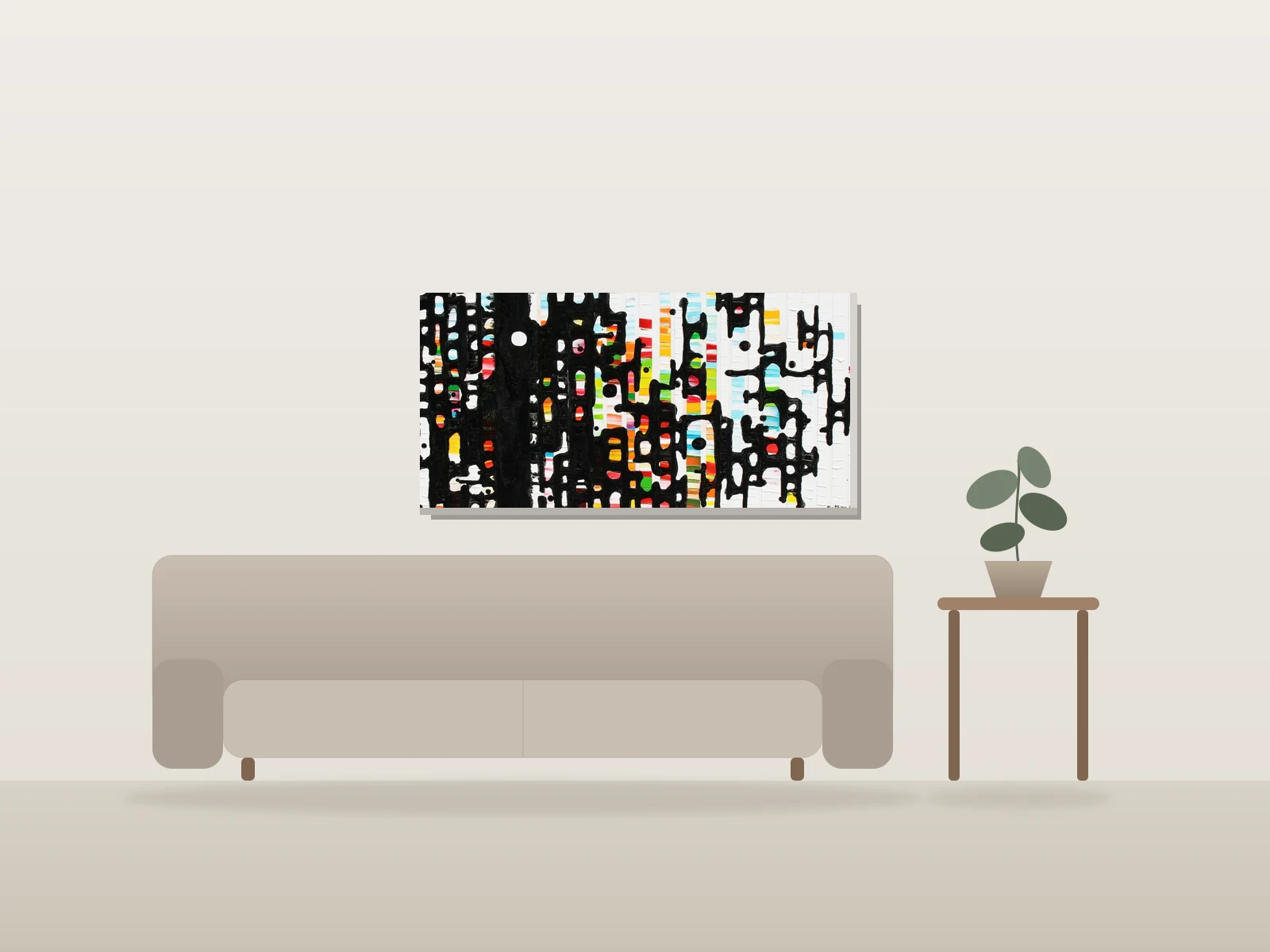 Dormais-tu? by Mathieu Carrier shown to scale in a room