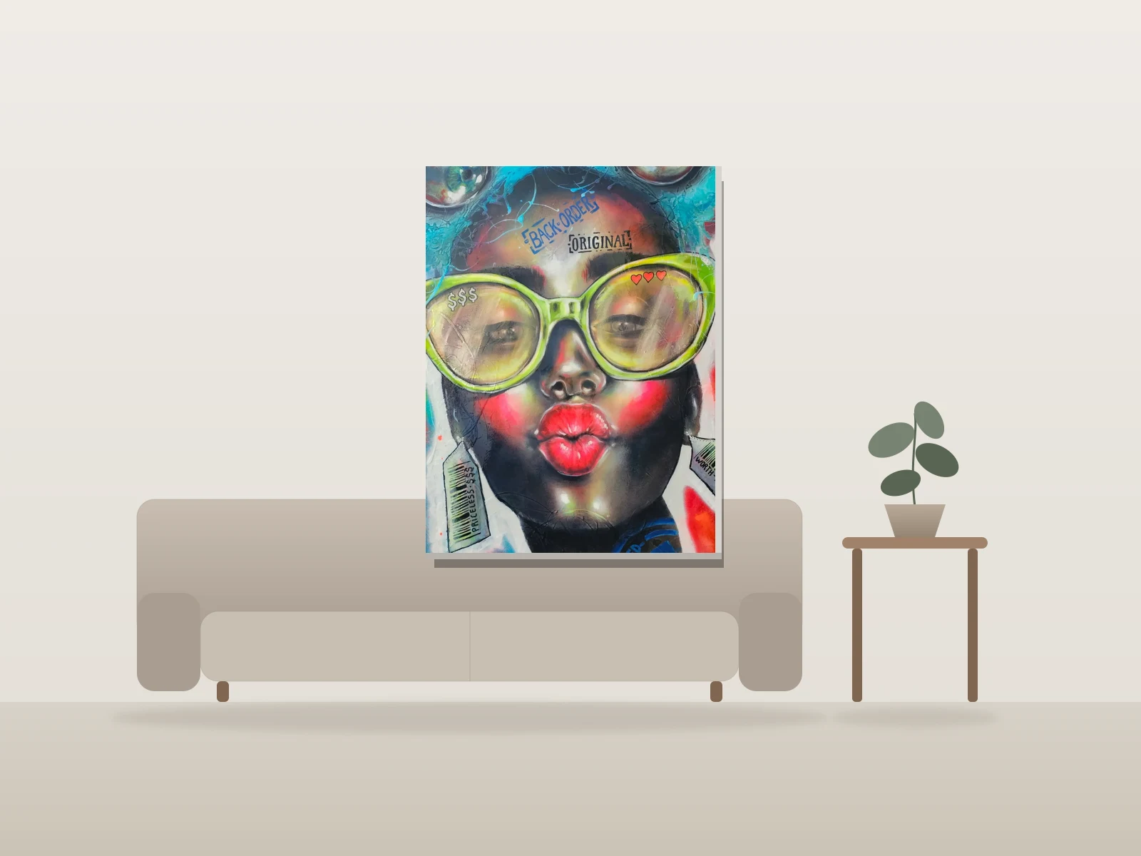 Worth it by Sali shown to scale in a room