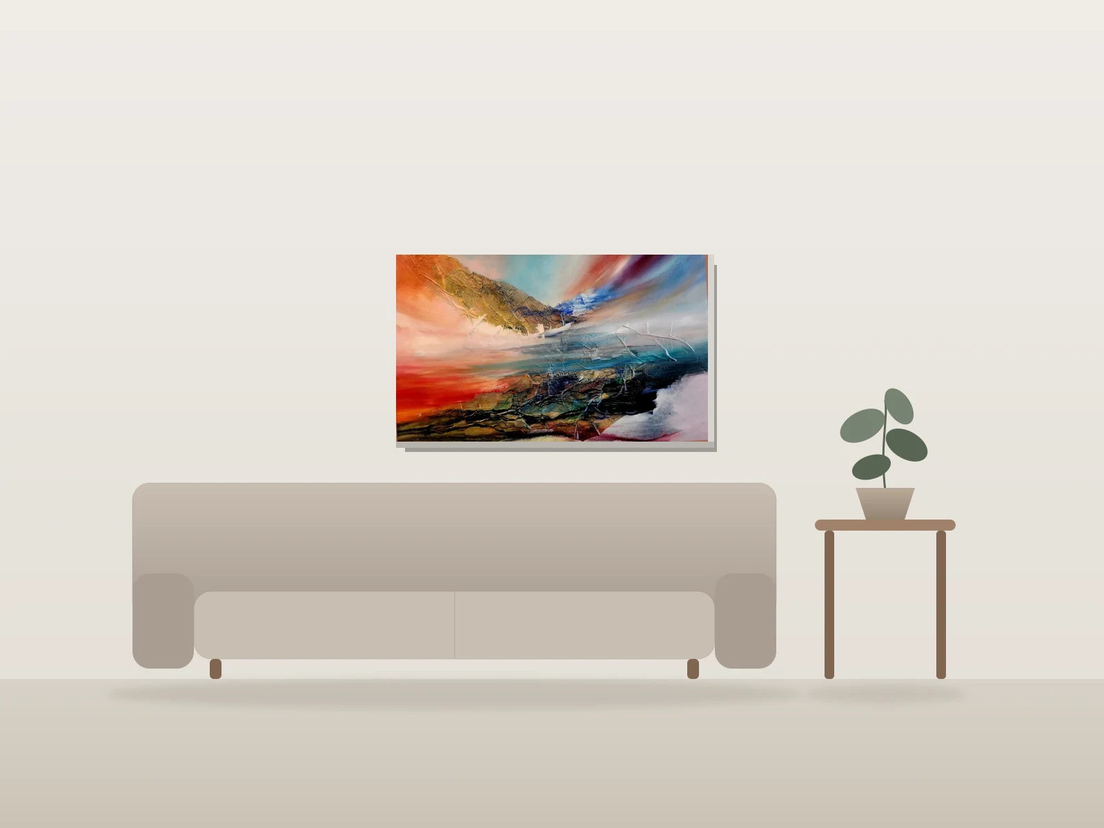 Lyric by DeClo shown to scale in a room
