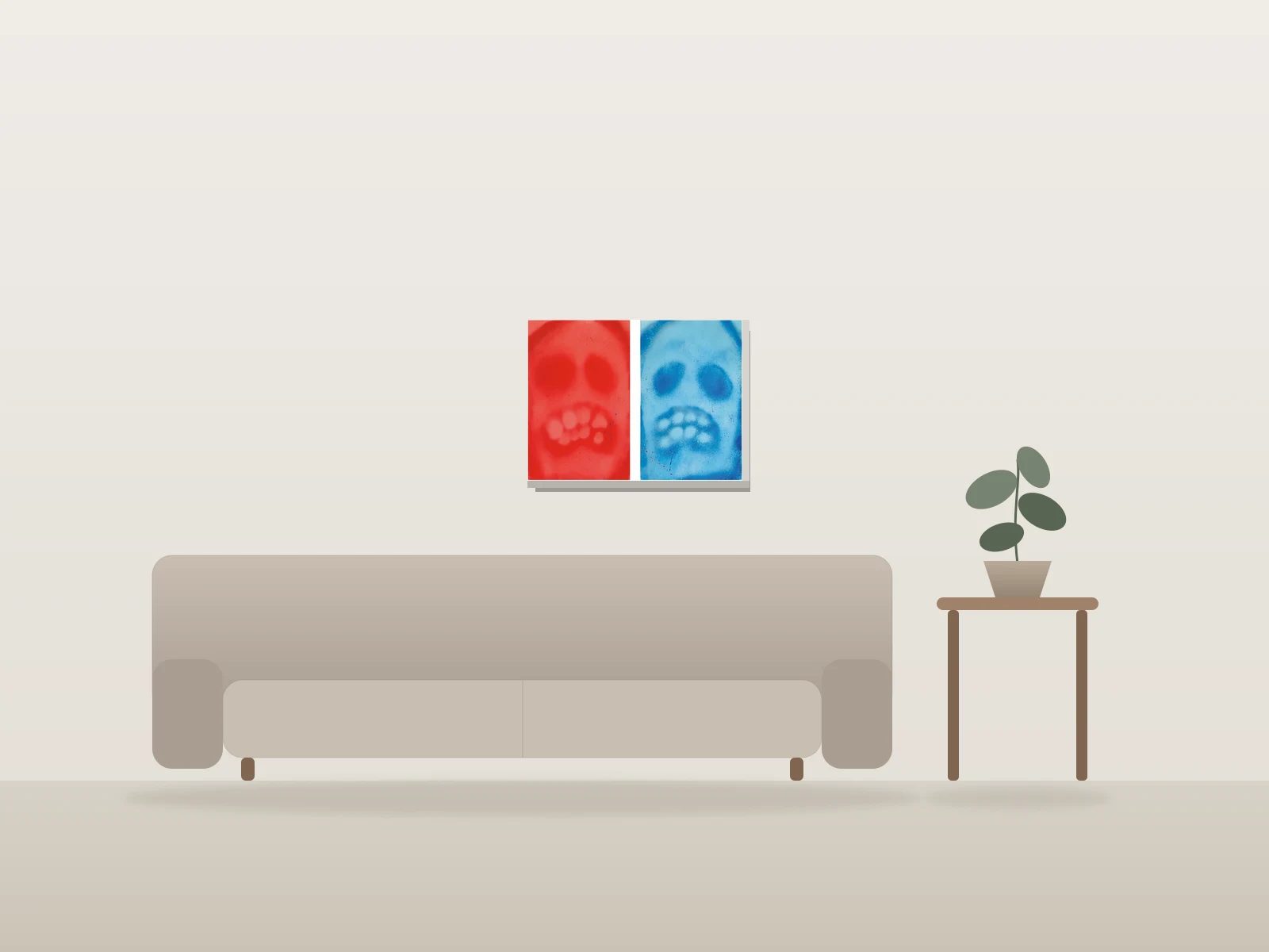 SKI by woodydacherry shown to scale in a room