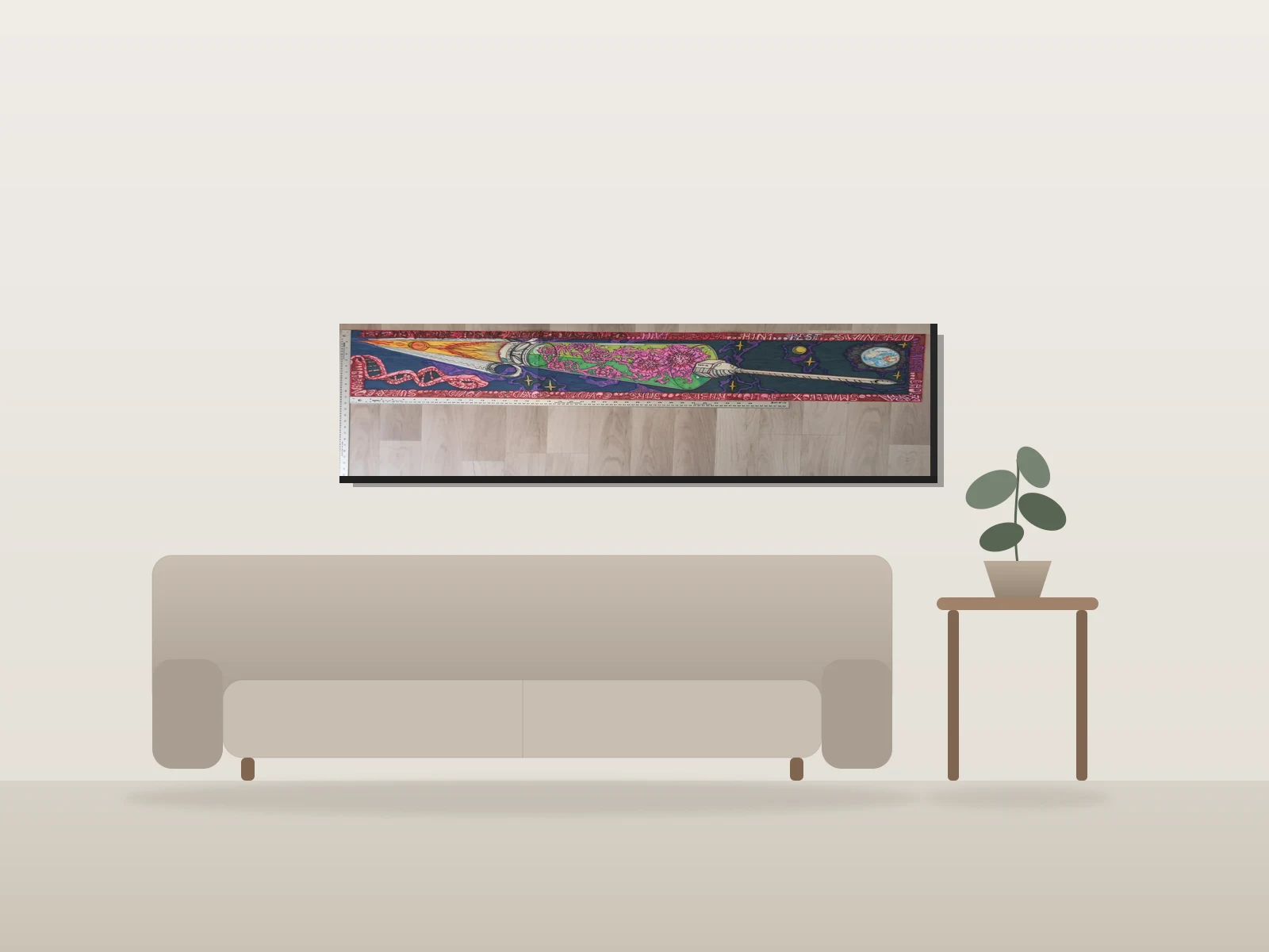 TXO - 12 by Doei shown to scale in a room