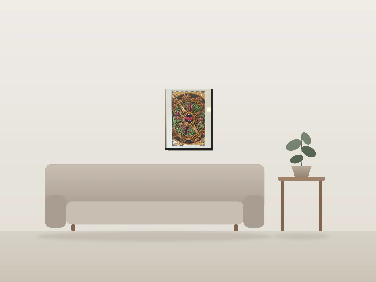 L'etoille. by Doei shown to scale in a room