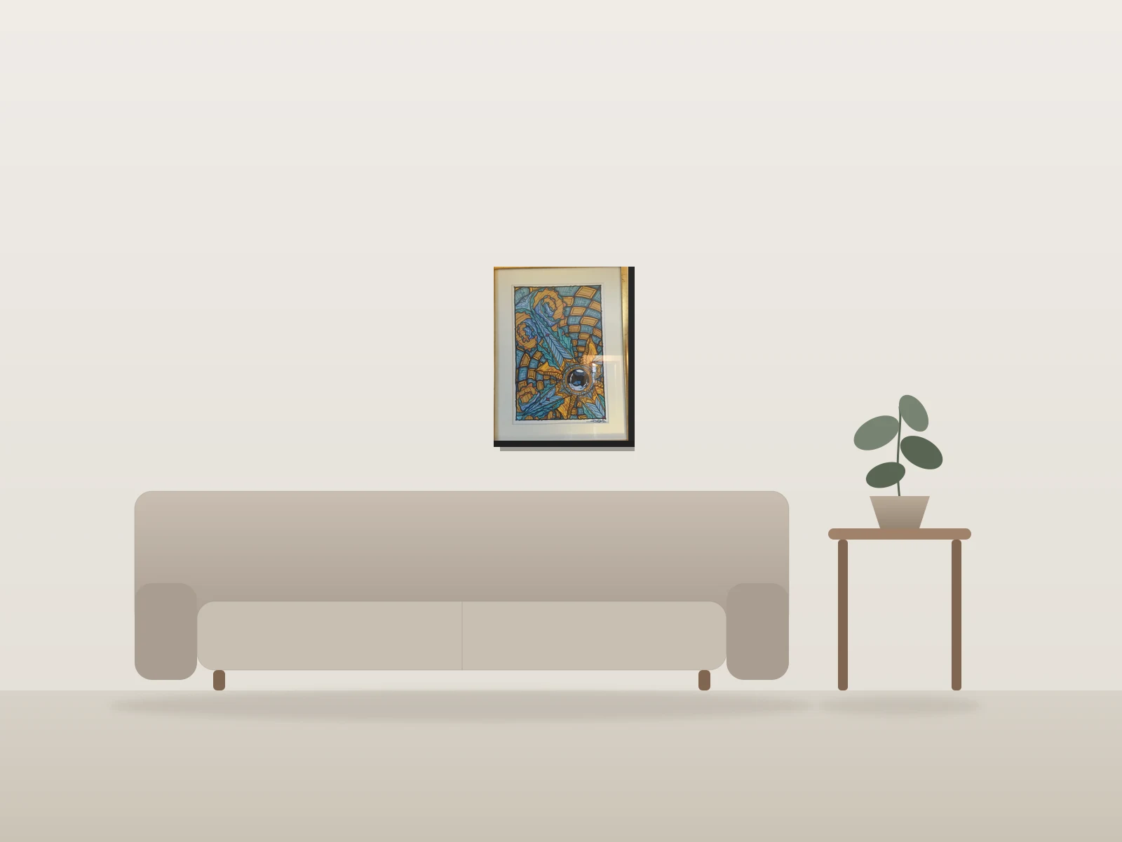 L'etoille. by Doei shown to scale in a room