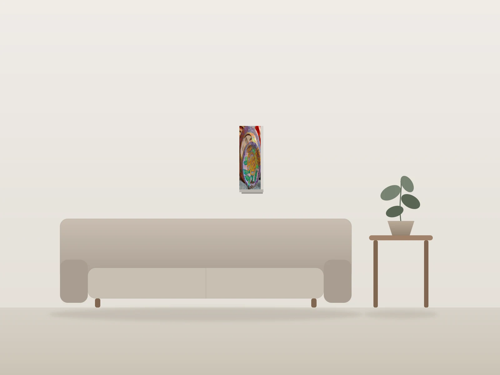 Ceramic plant hanger par LB Artisan présentée à l'échelle dans une pièce