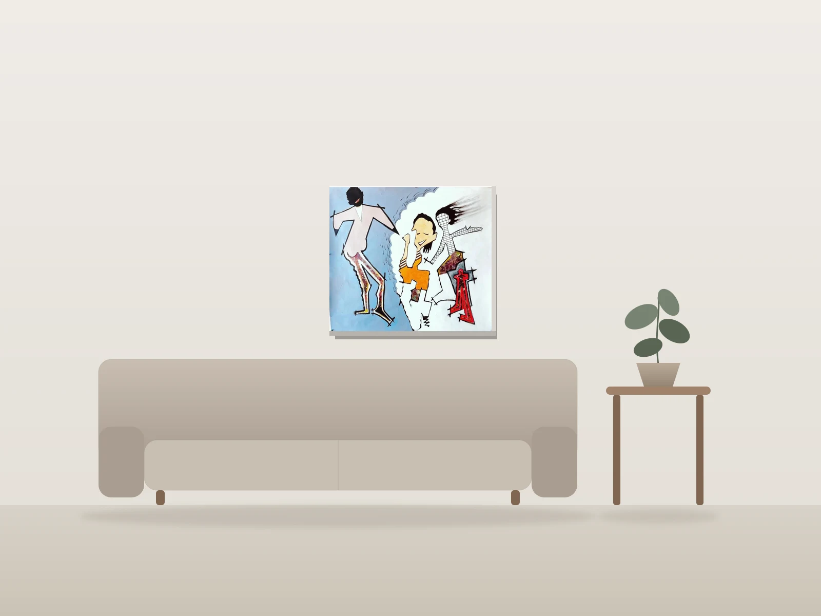 “ Issues “ by Gary j. Holliday shown to scale in a room