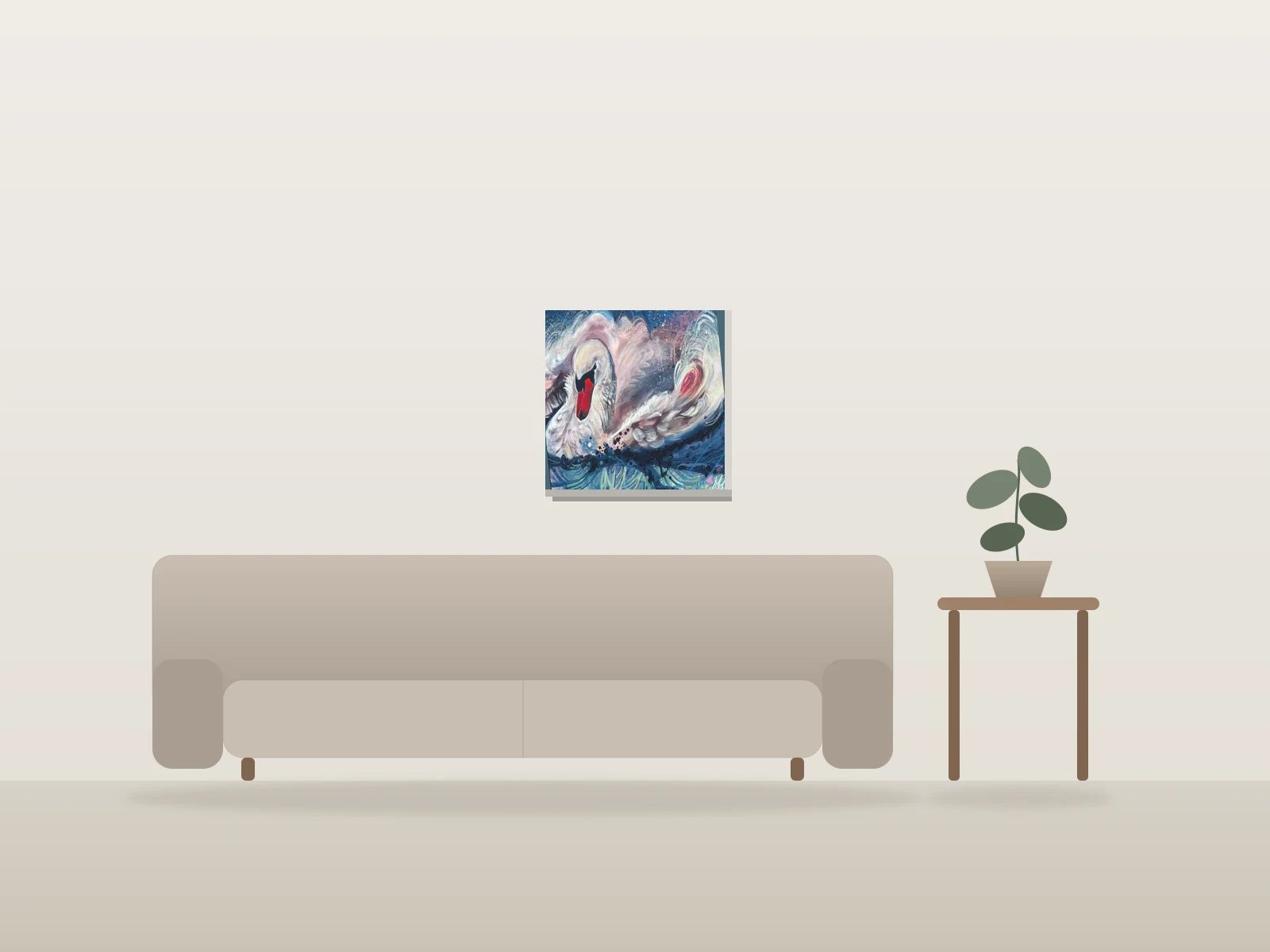 Beneath par Marie-Eve Hurteau présentée à l'échelle dans une pièce