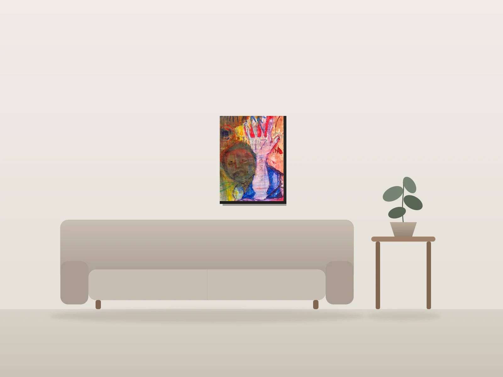 17 by Riley keen shown to scale in a room