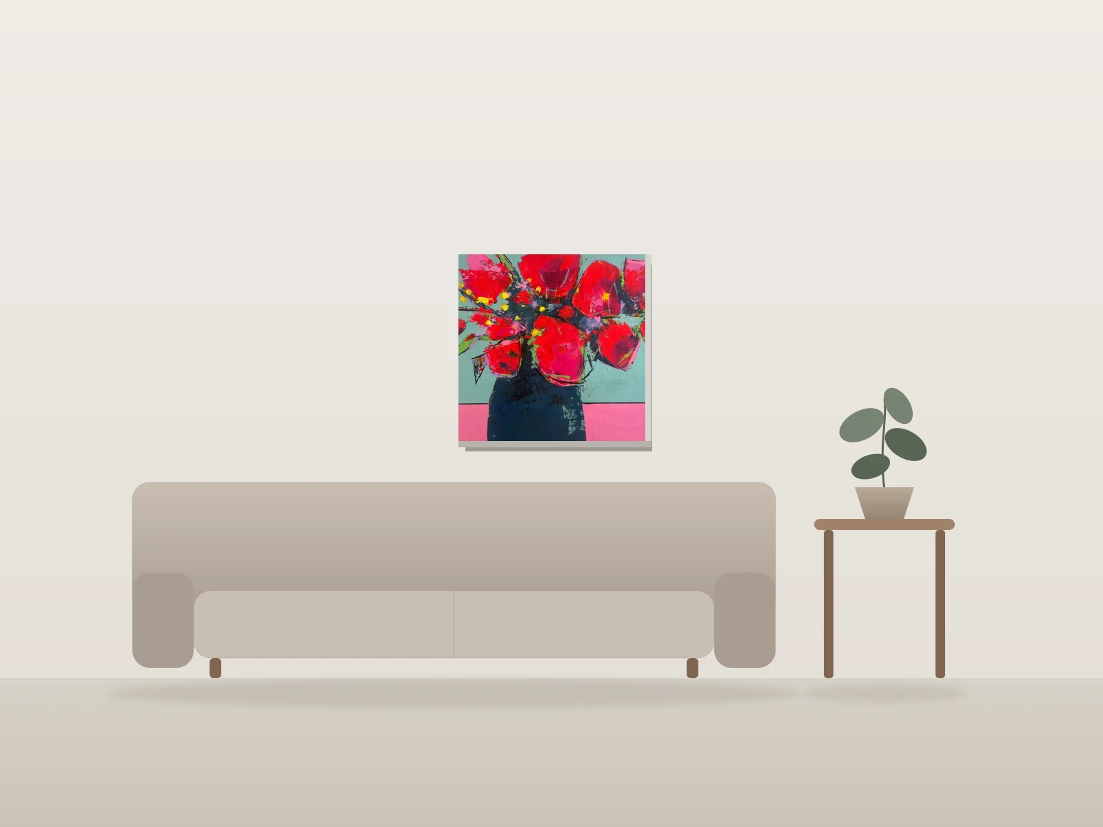 VENT DE FRAÎCHEUR by Sylvie Santerre shown to scale in a room