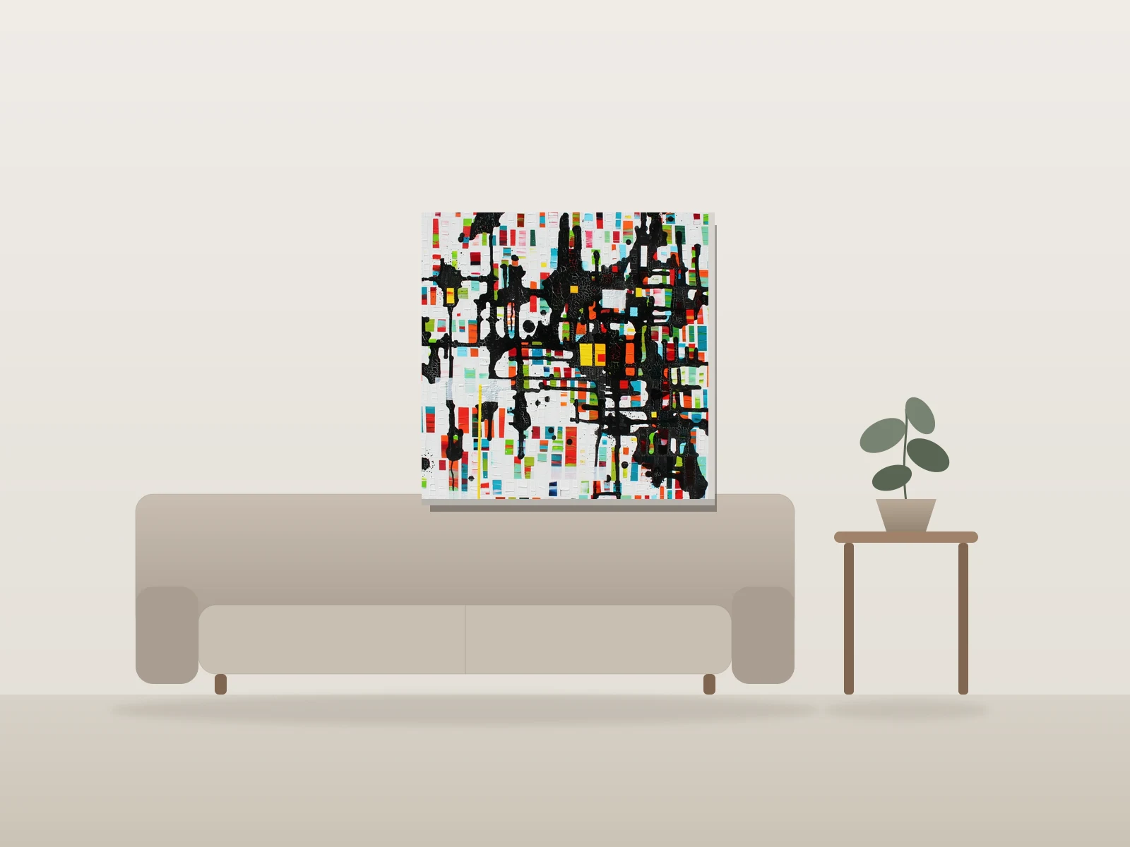 Haute désillusion by Mathieu Carrier shown to scale in a room