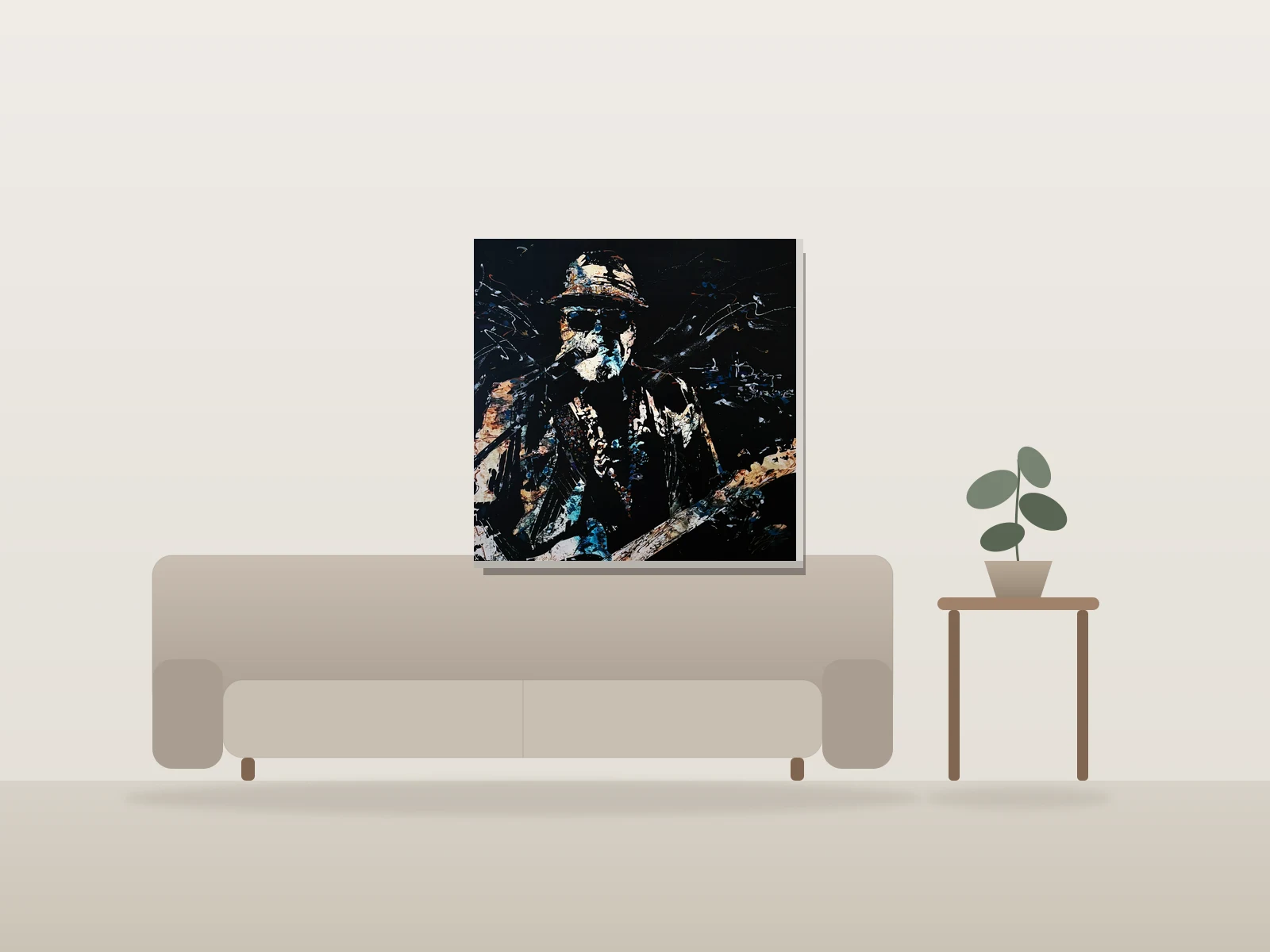 Dr. John #1 by Ron Smith shown to scale in a room
