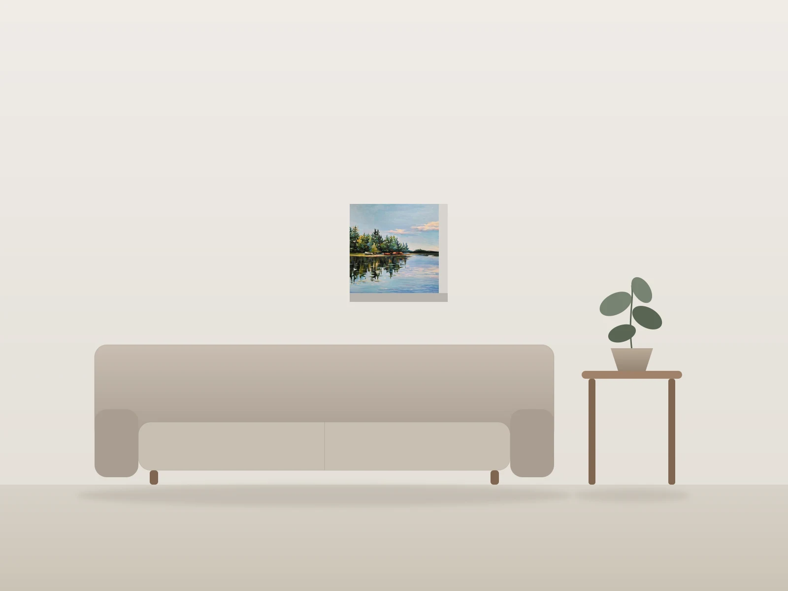 Là où le cœur revient by Xiaoqing(lynn)Wei shown to scale in a room