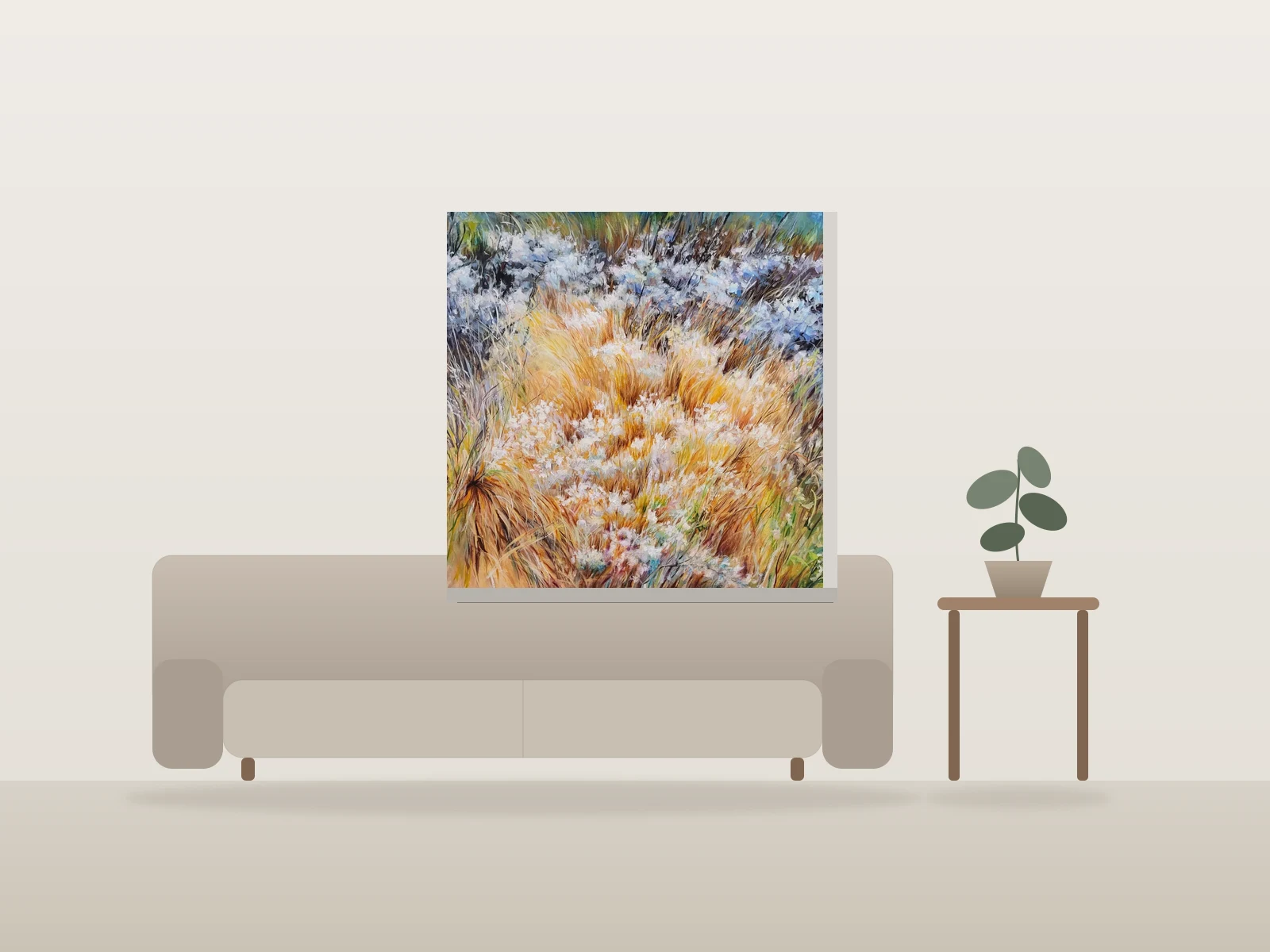 Éclat d'automne by Xiaoqing(lynn)Wei shown to scale in a room