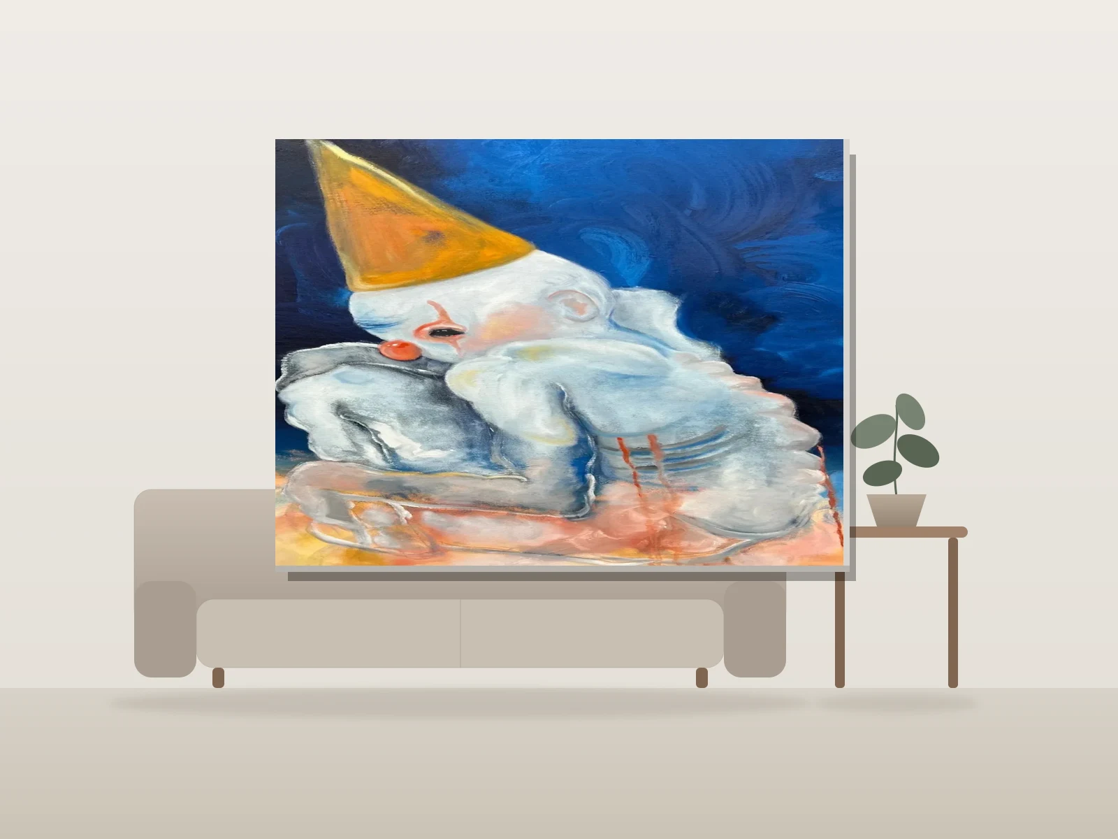bonnet d’âne by Natasha Renaud shown to scale in a room