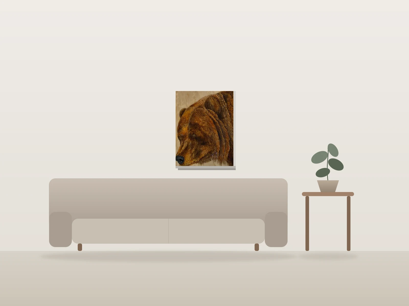 Benjamin by Vick Leblanc shown to scale in a room