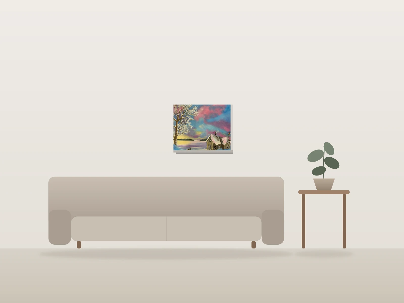 Frimas by Francine Fillion shown to scale in a room