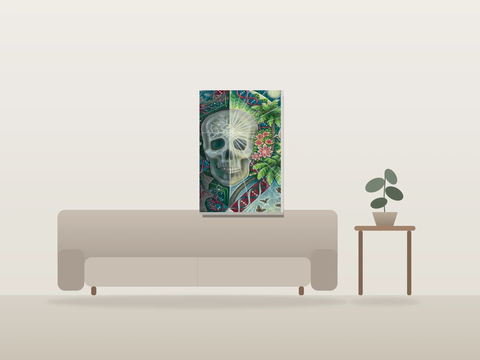 Transmutation by Viviane Lacombe shown to scale in a room