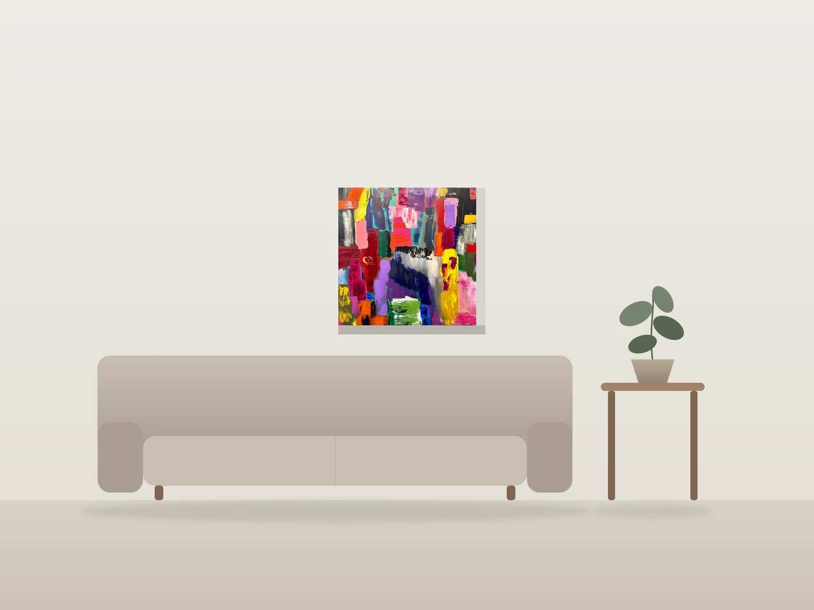 Mess of Ruin by Susan Tesluk shown to scale in a room