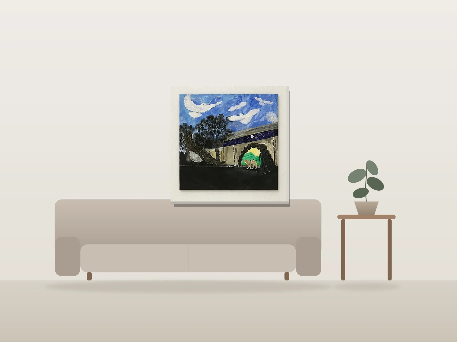 VISION DU MONDE by Winner Tshibangu shown to scale in a room