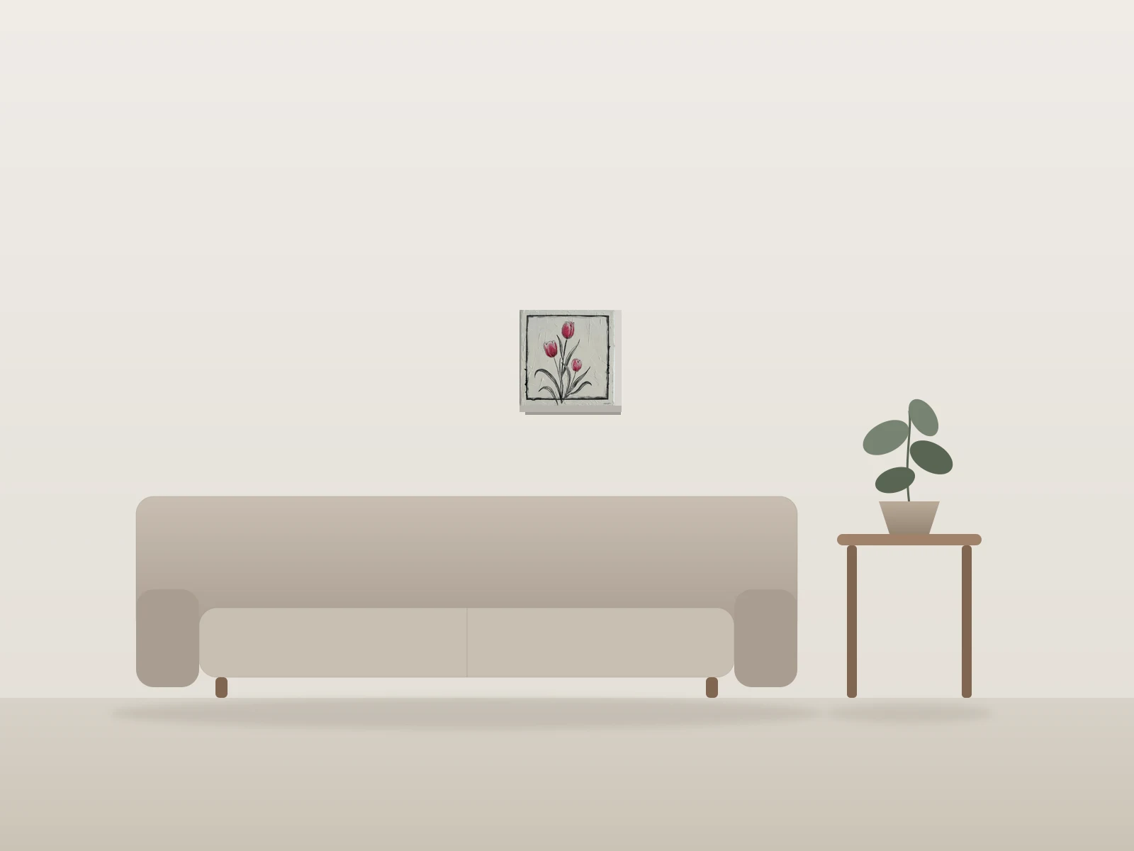Éclosion by Livia Tremblay shown to scale in a room