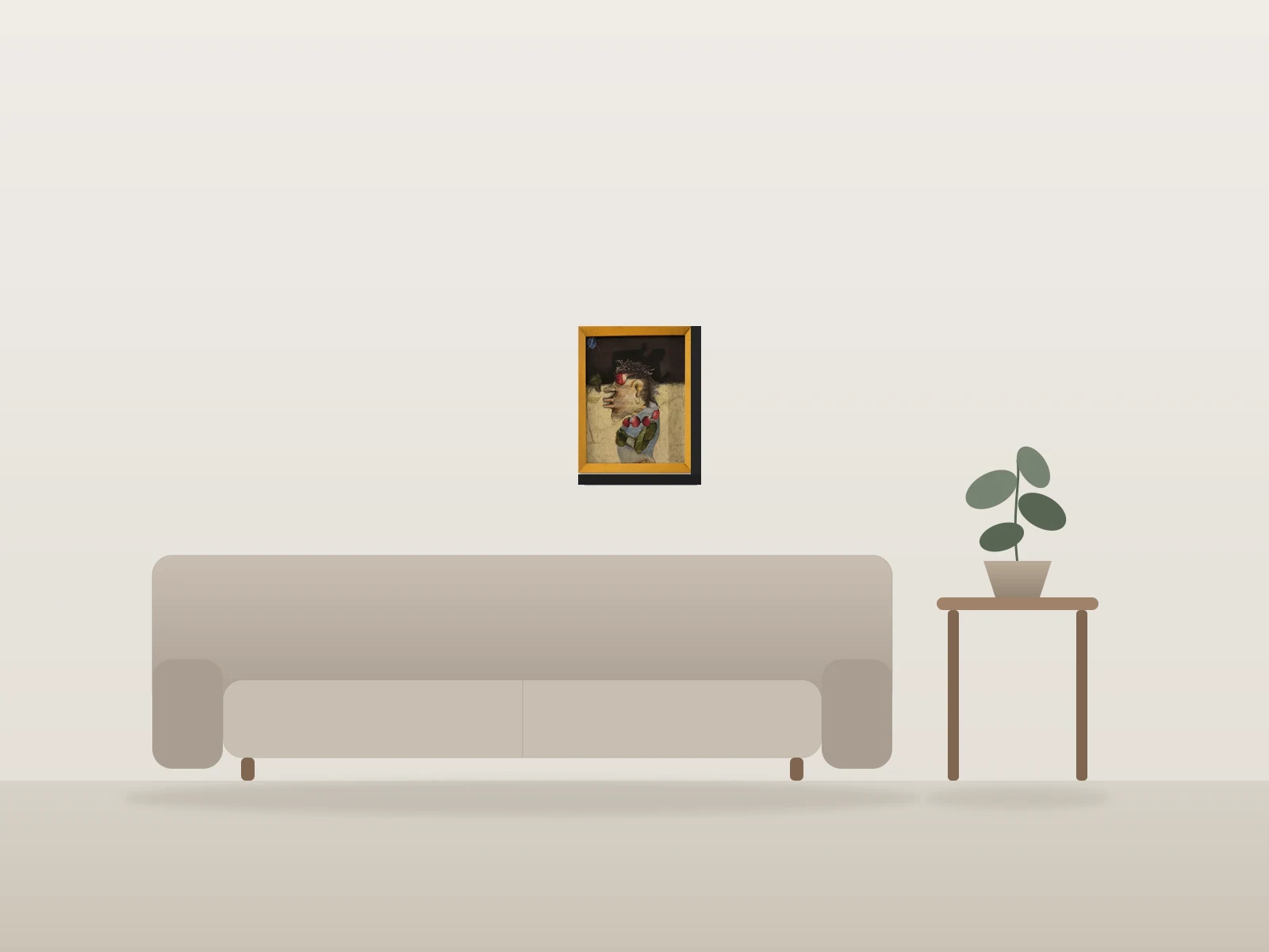 Conversation avec une plante by louis ranger shown to scale in a room