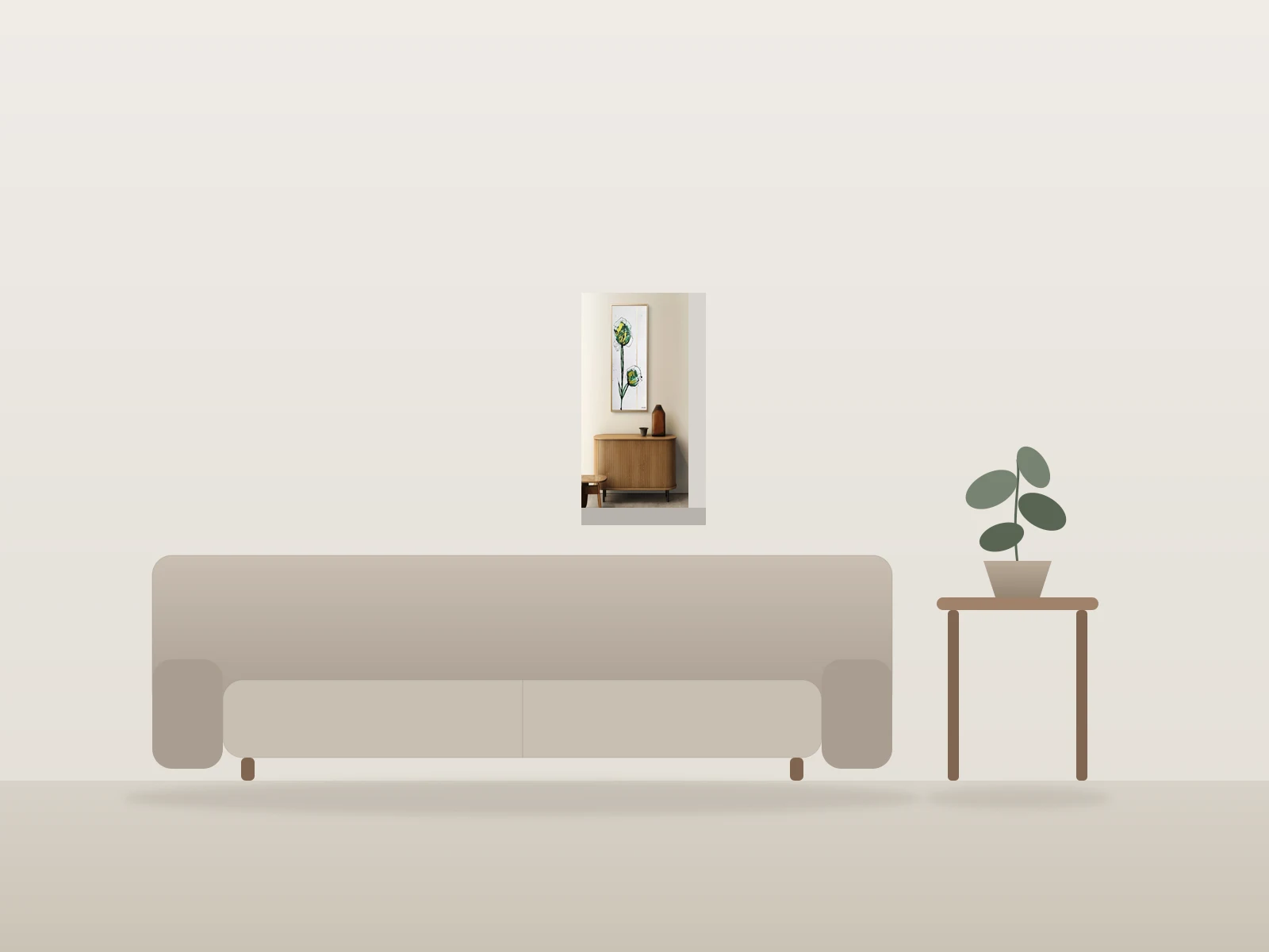 Blockx by Dramis shown to scale in a room